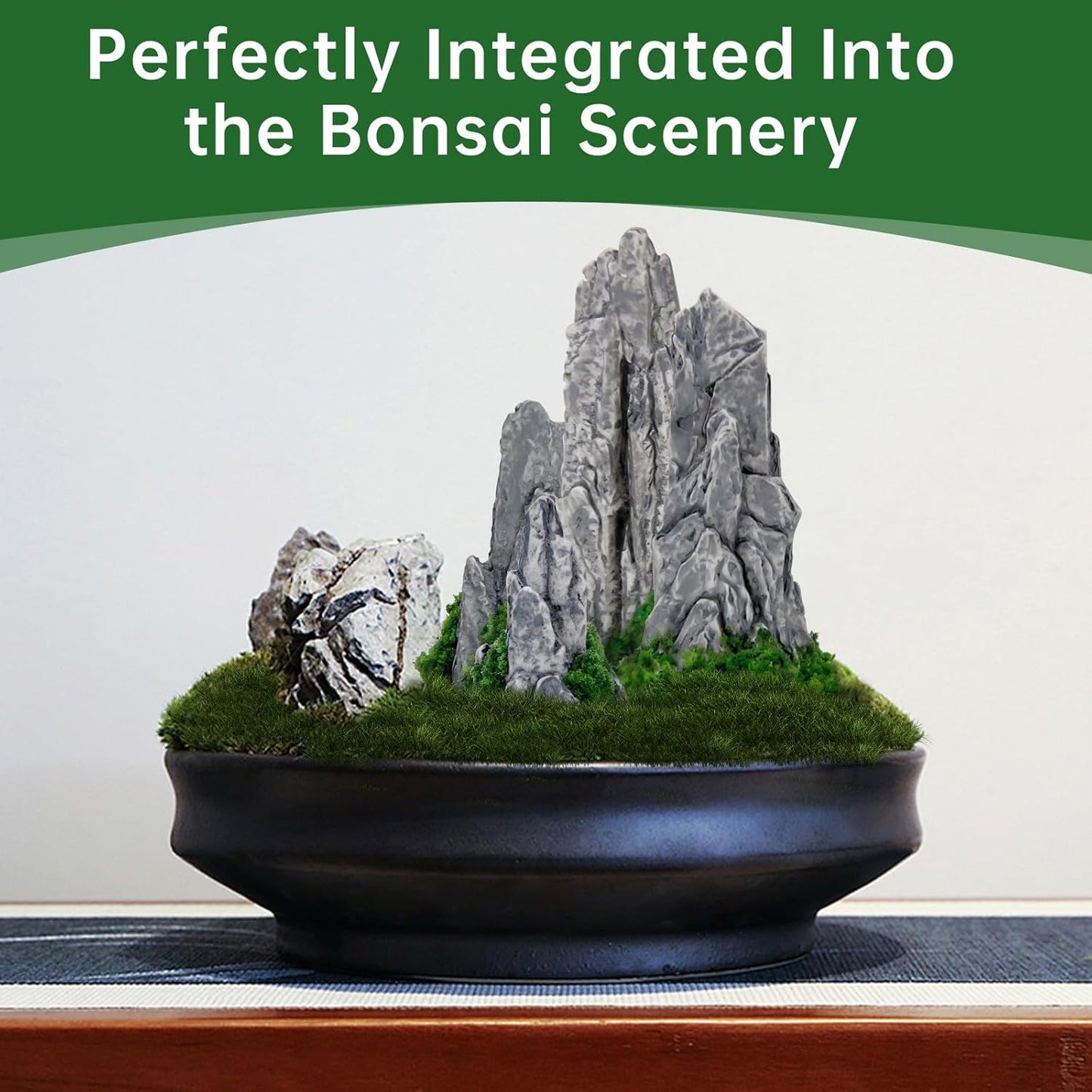 Mini Zen Garden Mountain Decor, Zen Garden Terrarium Accessories Decor Outdoor, Bonsai Figurines Decor Accessories