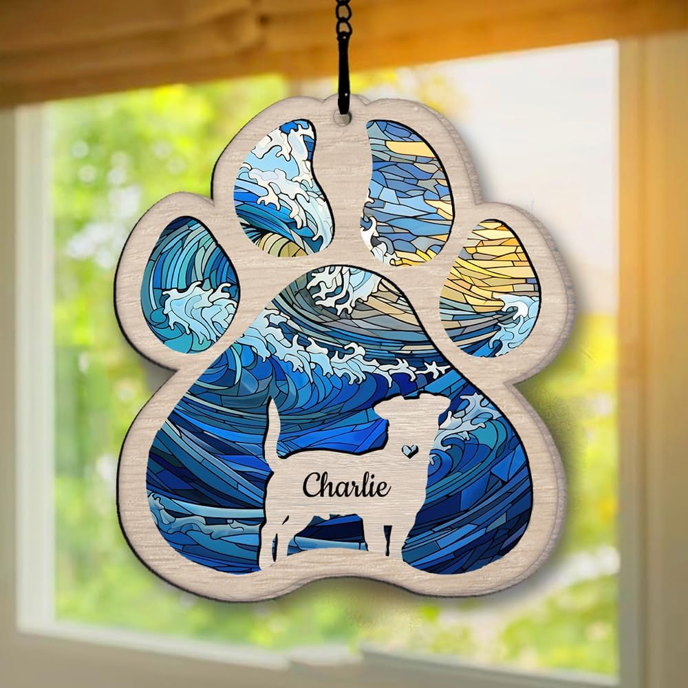 Personalized Great Dane Suncatcher Dog Memorial Gifts, Custom Great Dane Ornament Christmas Tree, Pet Remembrance Gift, Loss of Dog Sympathy Gift, Pets Memorial Ornament, Pet Loss Suncatcher