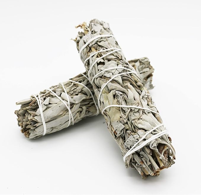 SOUL STICKS 6 Inch 3-Pack Organic California White Sage Smudge Sticks Bulk for Home Cleansing, Negative Energy Removal, Good Energy Meditation & Smudging Rituals | Pure Sage Bundles