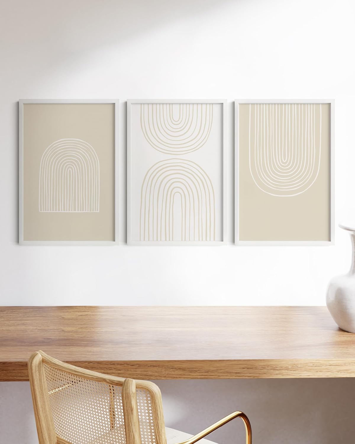 HAUS AND HUES 16x24 White Metal Picture Frames - Features Premium Aluminum, Vertical & Horizontal Hang, Shatterproof Plexiglass - Perfect for Home, Room, Office (16x24 in, White, Set of 3)