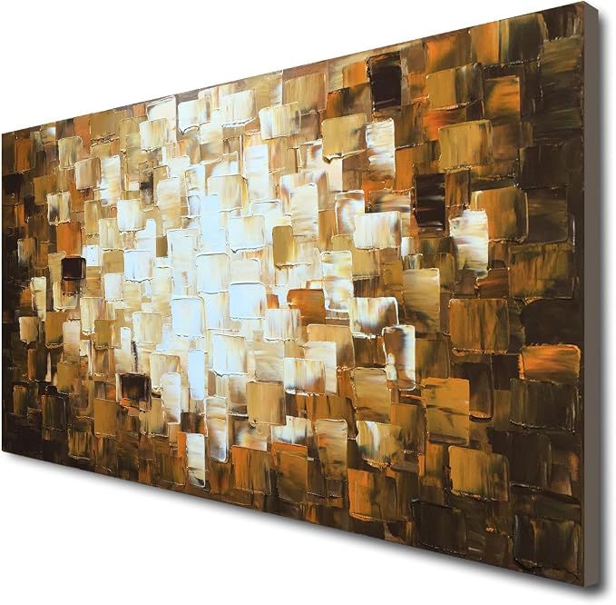 Hand Painted Textured Abstract Oil Paintings on Canvas Modern Wall Art for Living Room Decor Bedroom Home Office