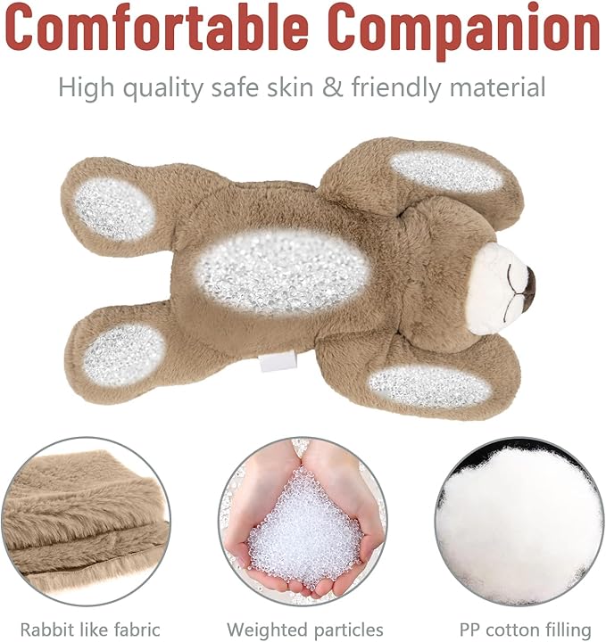 Niuniu Daddy 24" | 5 Pound Weighted Teddy Bear Stuffed Animals for Adults Kids, Large Bear Plush Toy, Cute Brown Bear Body Pillow with Soft Fur for Christmas Birthday Holidays Presents
