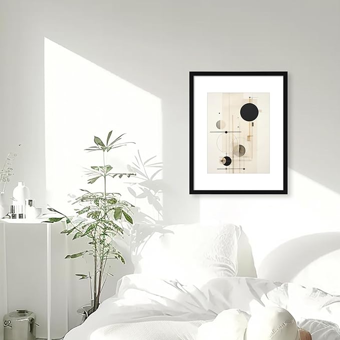CORE ART 16x20 Frames, Black 16 x 20 Picture Poster Frame with Mat for 11x14 or without Mat for 16 by 20, Wall Mount Horizontal or Vertical, 2 Pack