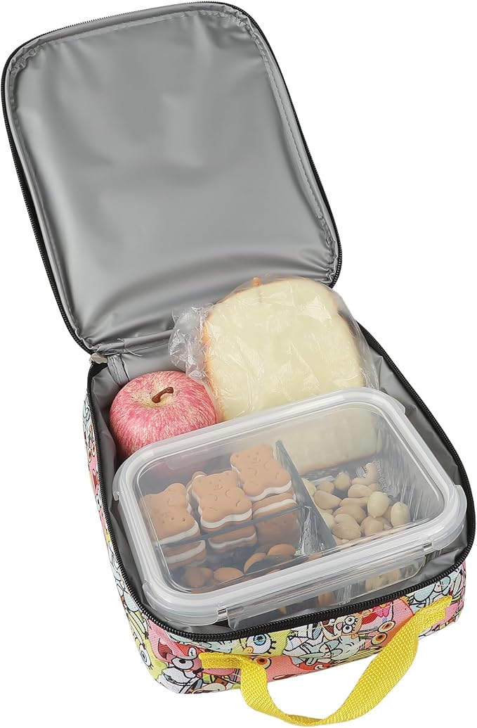 Bioworld Spongebob Squarepants Character Print 16" Clear Backpack & Lunch Kit Value Set