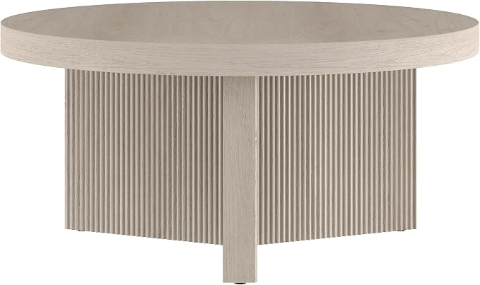 Henn&Hart Holm Coffee Table, 32" Wide, White