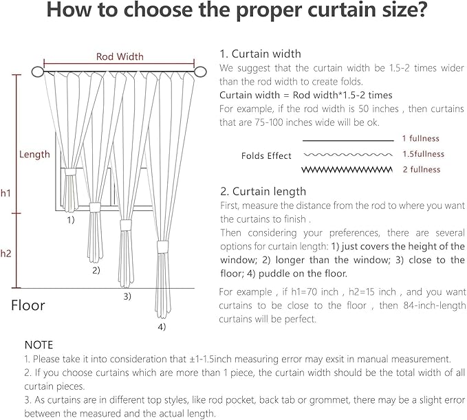 Joydeco Linen Curtains 96 Inch Length 2 Panel Sets,Light Filtering Curtains for Bedroom 70 Inch Wide Living Room Drapes with Back Tabs & Rod Pockets (W70 x L96 Inch, Linen)
