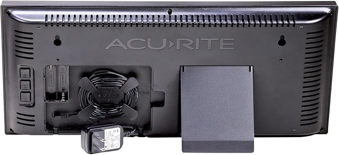 AcuRite 76100M Oversized LED Clock with Indoor Temperature, Date and Fold-Out Stand 18-Inch, Blue