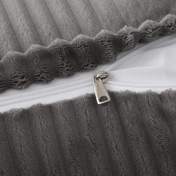 Corduroy Wedge Reading Pillow for Bed, 3 Sizes, 4 Colors for Bed, Sofa, Office Chair (Grey, Small 16 * 14 * 7in)