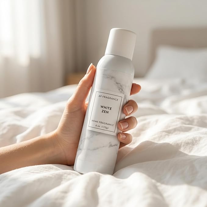 Room Fragrance Air Freshener Spray Concentrated Bathroom, Kitchen, Car, or Office Deodorizer, U.S.- Made by AP Fragrance (White Zen)
