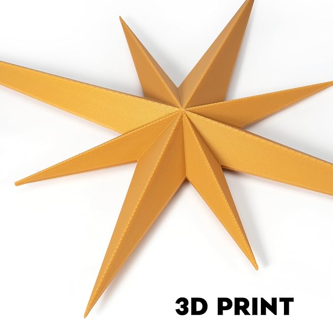 Stylor Mid Century Modern Decor - Whimsigoth MCM Retro 3D Star Wall Art Sculpture, Vintage Celestial Home Decor Accent, Plastic Starburst Decor (Set of 6)