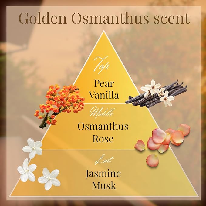 Golden Osmanthus Luxury Japanese Incense Sticks 60sticks Vanilla Musk Coreless Low Smoke Natural Charcoal Free Non Toxic Aromatherapy Meditation Calming Stress Relief Relaxation Yoga TOMORI
