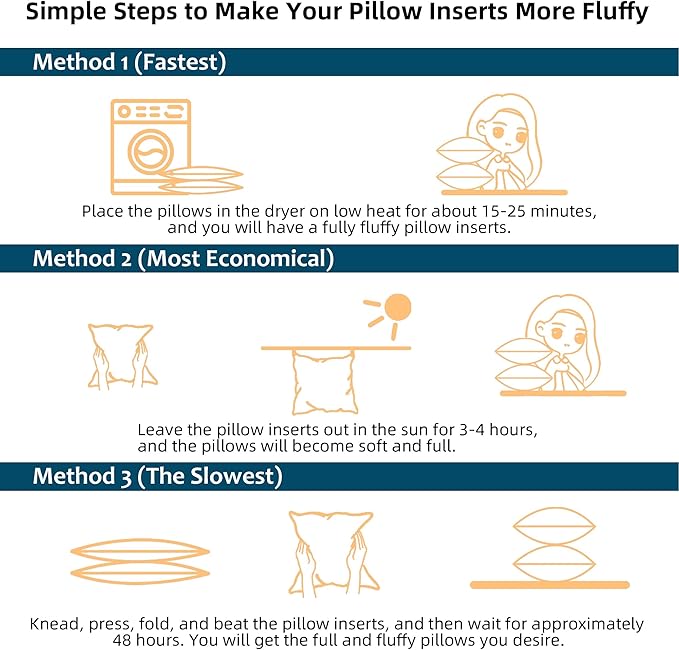 16 x 16 Pillow Inserts Set of 4 - Premium Soft and Fluffy 16 Inch Small Sofa Decorative White Square Throw Pillow Inserts Stuffing for Living Room Couch and Bedroom Interior Cushions