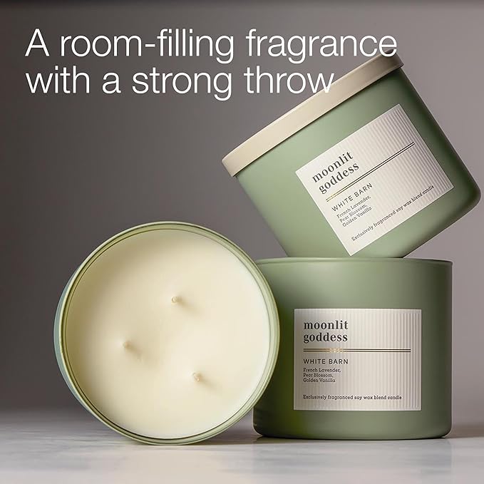 Bath & Body Works 3-Wick Candle, Moonlit Goddess Candle, Strong Throw, Long-Lasting Burn Up to 45 Hours, Exclusively Fragranced Soy Wax Blend, 14.5 oz - 2 Pack