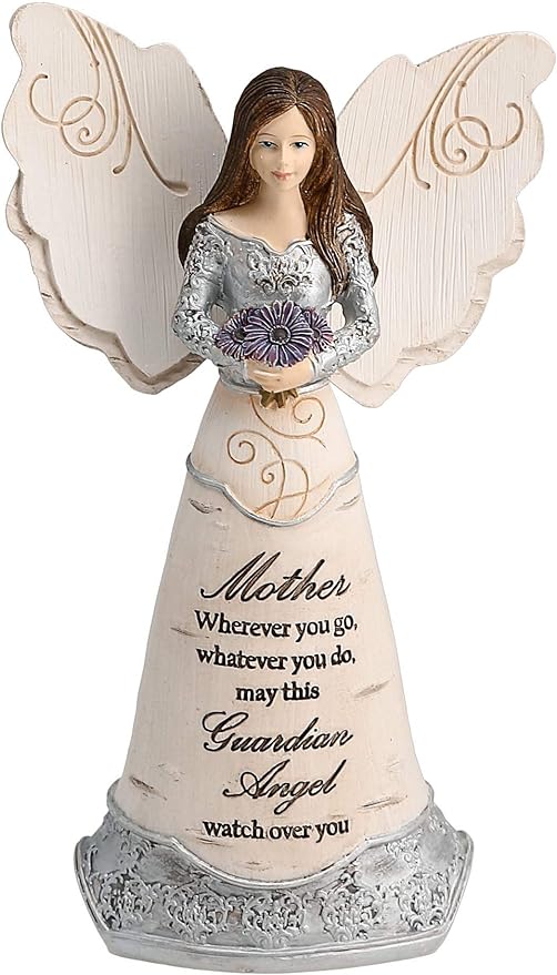 Pavilion Gift Company Elements Mother Guardian Angel Figurine, 6", Purple