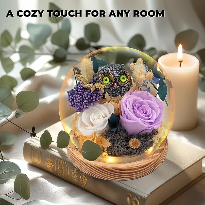 Flowers, Roses Gift - Preserved Flowers & Preserved Roses Gift for Women, Rose Arrangement that Lasts Forever – Birthday Gift for Women,Mother’s Day &Valentine, Flower for Delivery- Lavender