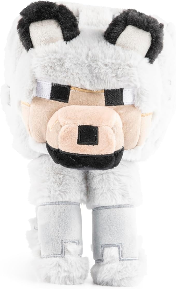 Jay Franco Minecraft Plush Pillow Buddy - Soft Plushie Stuffed Pillow, 19 Inches, Gray - Wolf