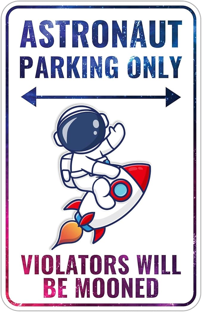 Outer Space Room Wall Decor For Kids Astronaut Decorations For Boys Space Themed Bedroom Decor For Boy Metal Tin Sign Space Decoration Space Theme Signs Birthday Party Gifts For Girls Bathroom Decor Space Wall Tapestry Planet Posters Girl Galaxy Sticke...