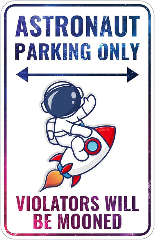 Outer Space Room Wall Decor For Kids Astronaut Decorations For Boys Space Themed Bedroom Decor For Boy Metal Tin Sign Space Decoration Space Theme Signs Birthday Party Gifts For Girls Bathroom Decor Space Wall Tapestry Planet Posters Girl Galaxy Sticke...
