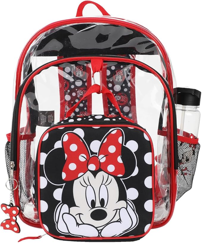 Disney Minnie Mouse 5-Piece Backpack & Lunchbox Set With Water Bottle