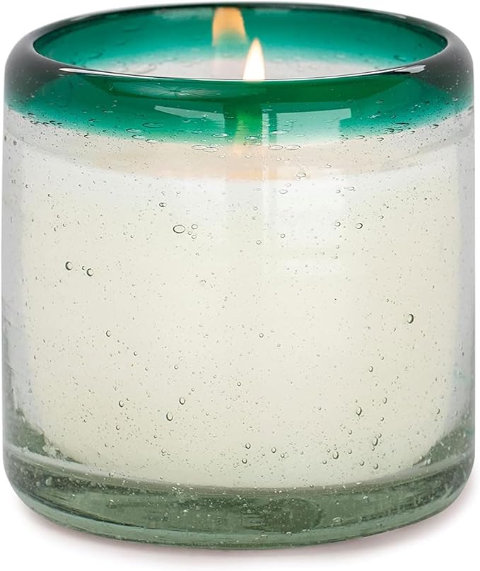 Paddywax La Playa, Cactus Flower + Bamboo Scented Candle in Reusable Hand-Blown Bubble Glass, Soy Wax Candle with Approx. 40 Hour Burn Time, Decorative Gift Candle for Home, Cactus Flower + Bamboo