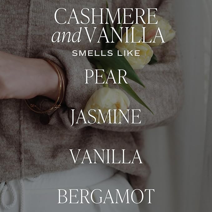 Sweet Water Decor Cashmere and Vanilla Reed Diffuser – Room Decor Aesthetic with Long-Lasting Premium Fragrance of Milky Coconut, Jasmine, Soft Cashmere, and Pear, for 4 Months – Ideal for Home Decor
