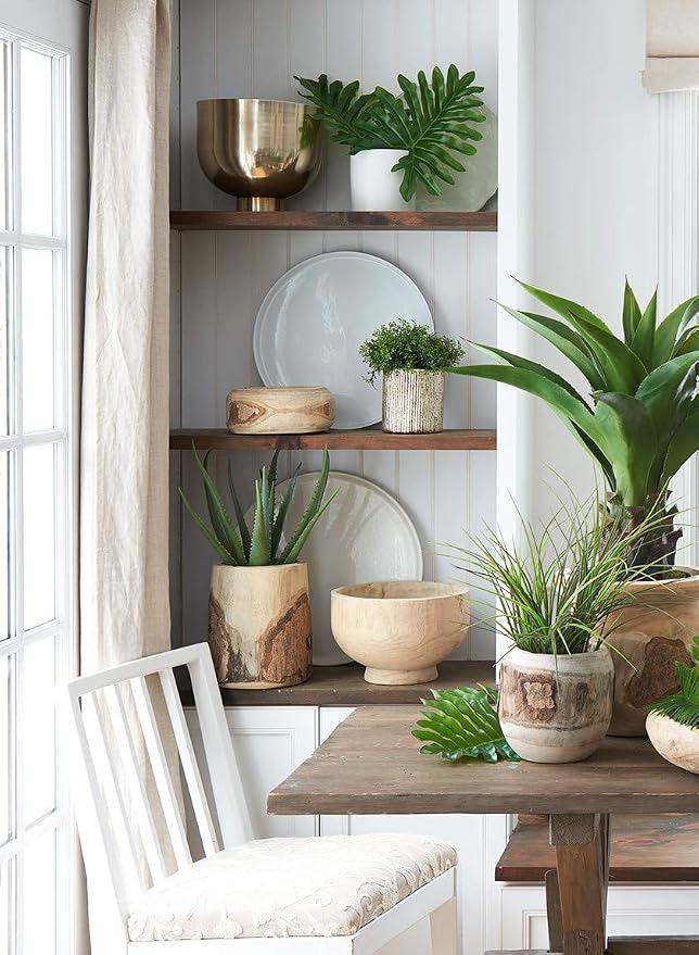 Serene Spaces Living Paulownia Round Wood Bowl - Handmade Decorative Wooden Bowl for Décor, Parties, Weddings, Centerpiece for Floral Arrangements - Single, 4" Tall and 9.5" Diameter