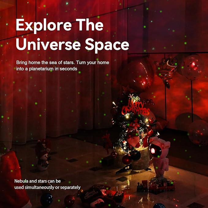 Star Projector Galaxy Night Light - Astronaut Space Projector, Starry Nebula Ceiling LED Lamp with Timer and Remote, Kids Room Decor Aesthetic, for Christmas & Birthdays