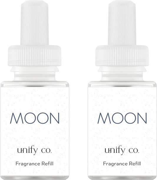 Pura & Unify Co. Home Scent Refill - Smart Air Diffuser - Long-Lasting Luxury Fragrance per Refill - Home Essential - Clean & Safe Diffuser Fragrance - 2 Pack, Moon