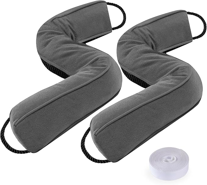 Sunolga 2 Packs 36 Inches 2.2LB Weighted Door Draft Stopper Filled with Glass Beads & Cotton, Removable Machine Washable Sound Proof Under Door Draft Blocker with Anti-Abrasion Bottom for Door, Gray