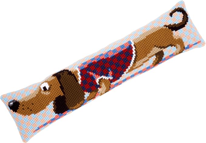Vervaco Dachshund in Jacket Draft Stopper Needlepoint Kit