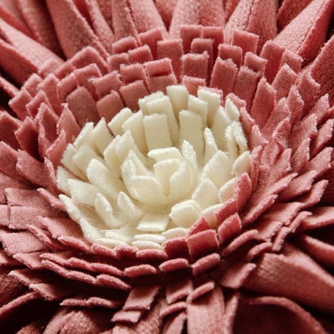 OiseauVoler 3D Sunflower Handmade Throw Pillow Covers Decorative Cushion Cases Pillowcases Home Couch Farmhouse Living Room Decor 18x18 Inch Pink