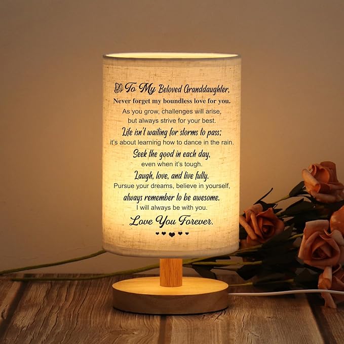 WSYEAR Granddaughter Gifts from Grandma, Birthday Mothers Day Graduation Gifts for Granddaughter Night Light,to My Girls Kids Present from Grandma
