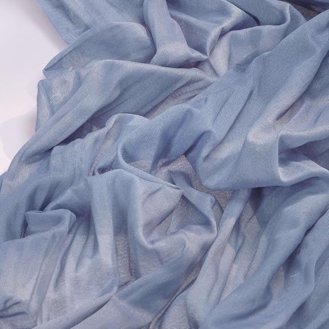 Socomi Dusty Blue Easter Spring Cheesecloth Table Runner Boho Rustic Gauze 120 inch 10FT Cheese Cloth Runner for Wedding Party Baby Shower Birthday Home Decor Holiday Decorations