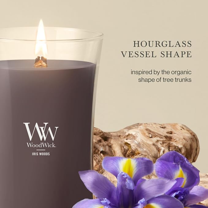Woodwick Iris Woods Large Hourglass Candle
