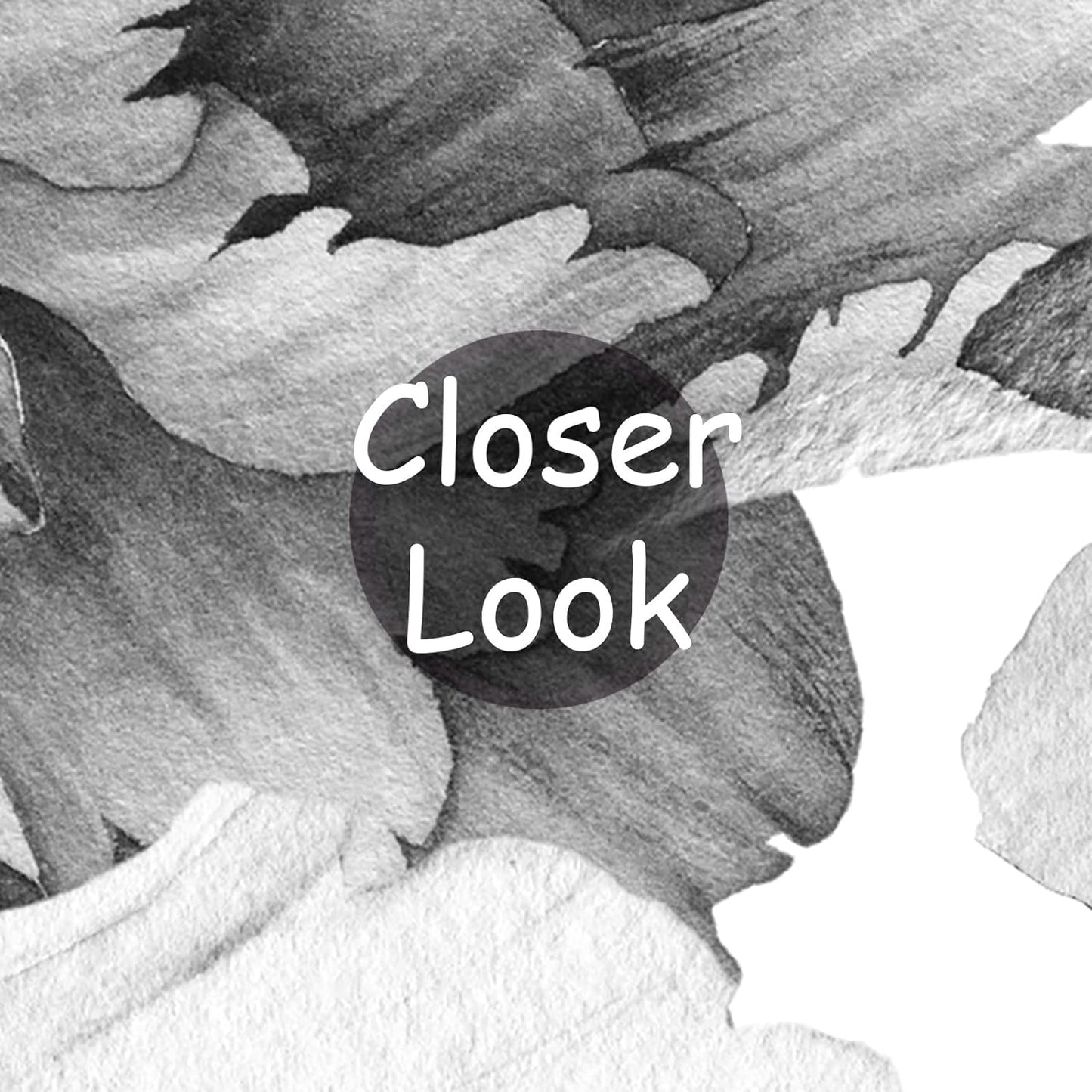 Gray Peonies Wallpaper Watercolor Floral Mural Wallpaper for Nursery(Not Peel n' Stick)