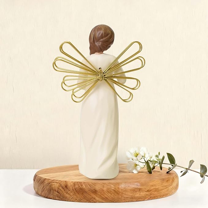 Love You Angel Figurines Gifts, Anniversary for Women, Heartfelt Home Décor Accent, Perfect Sentimental Gift to Girlfriend, Boyfriend, Wife, Husband, Sculpted Hand-Painted Figurine