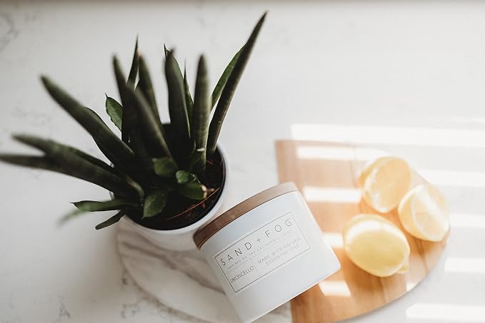 Sand + Fog Scented Candles - Harvest Wreath - Additional Scents and Sizes - 3 Wicks 100% Cotton Lead-Free - Luxury Air Freshening Jar Candles - Perfect Home Decor - 21 oz