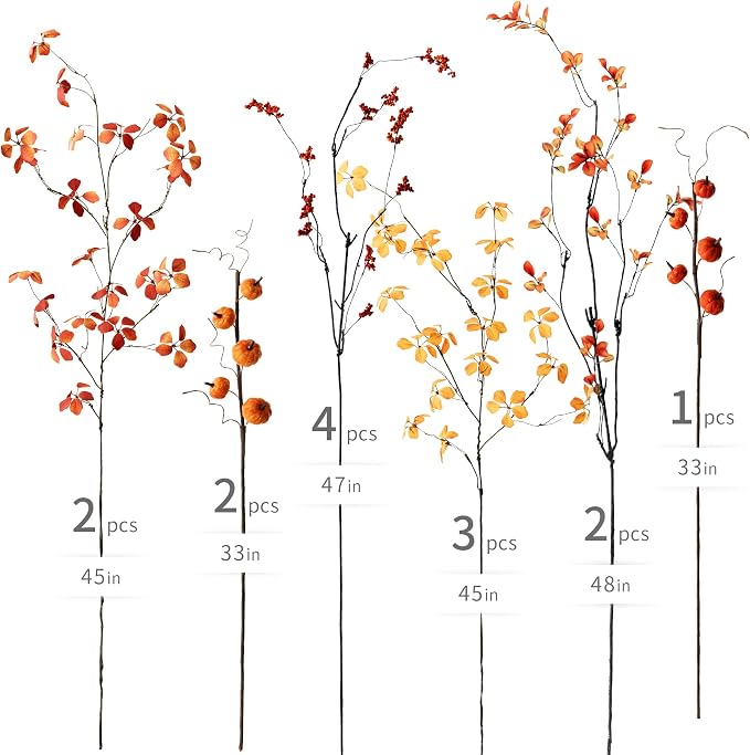 MISSPIN Artificial Flowers with Greenery Stems Faux Plants Indoor Branches for Tall Vase Ultra-Realistic, 14 Pcs Wedding Centerpieces, Home Decor & DIY Bouquets