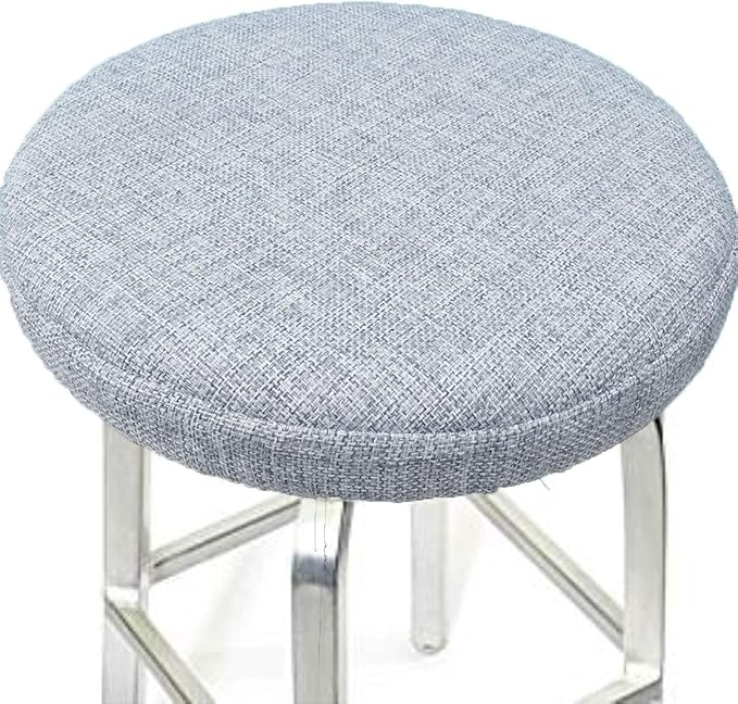 Levoberg Round bar Stool Covers Linen Sponge bar Stool Cushions Round Chair seat slipcovers 12inch/30cm ＃7