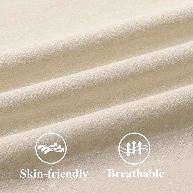 ZWJD Pillow Covers 24x24 Set of 2 Beige Throw Pillow Covers with Fringe Chic Cotton Decorative Pillows Square Cushion Covers for Sofa Couch Bed Living Room Farmhouse Boho Decor
