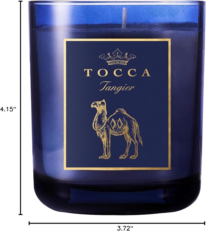 TOCCA Tangier 10oz Candle - Vanilla & Tabak Scented, Hand Poured Soy-Wax Blend with 100% Cotton Wick, 60 Hour Burn Time
