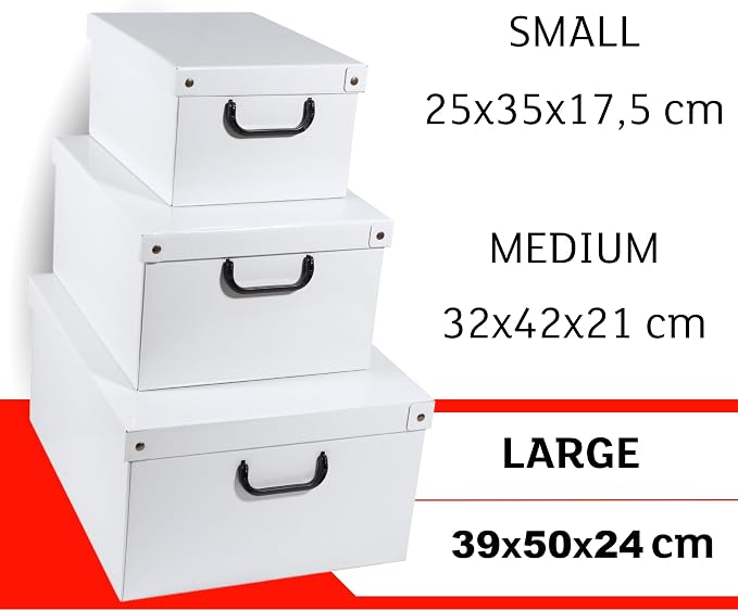 Lavatelli: Storage Box 6 Pack: Large - Plush Animals - Lid & Handles, Decorative Cardboard Organizer, Stacks, Home-Clothes-Toys, 19.7 x 15.4 x 9.4