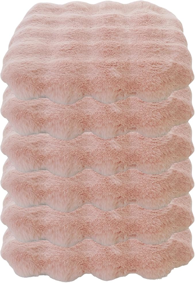 Lifup 6 Pack Square Chair Pads Memory Foam Seat Cushion Soft Cozy Plush Non Slip Thick Pad with Ties and Removable Cover for Dining Room, Office Pink 20 x 20 Inch