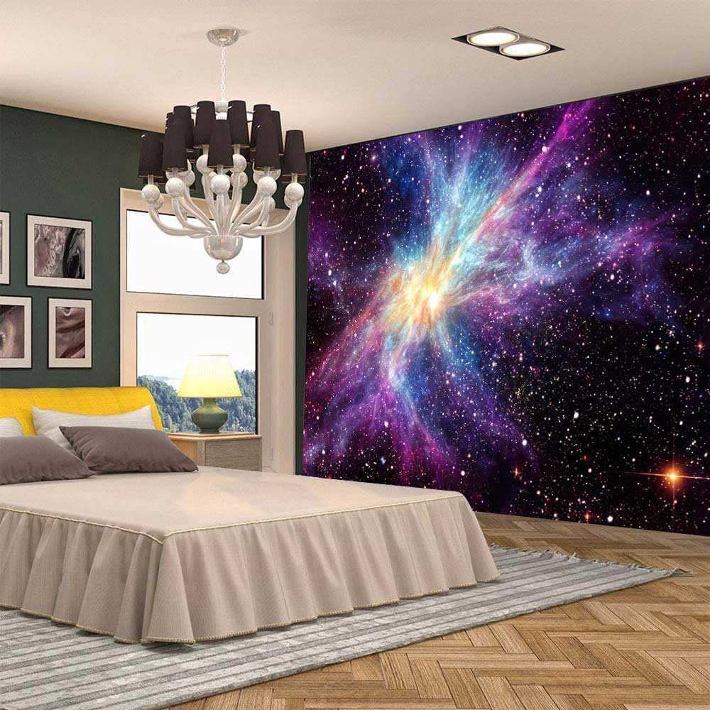 Aidatain Galaxy Tapestry for Bedroom Space Night Starry Sky Stars Universe Tapestry Mysterious Nebula Wall Hanging Aesthetic Backdrop Room Decor 80" L x 60" W for Bedroom Living Room GTOKAT0265