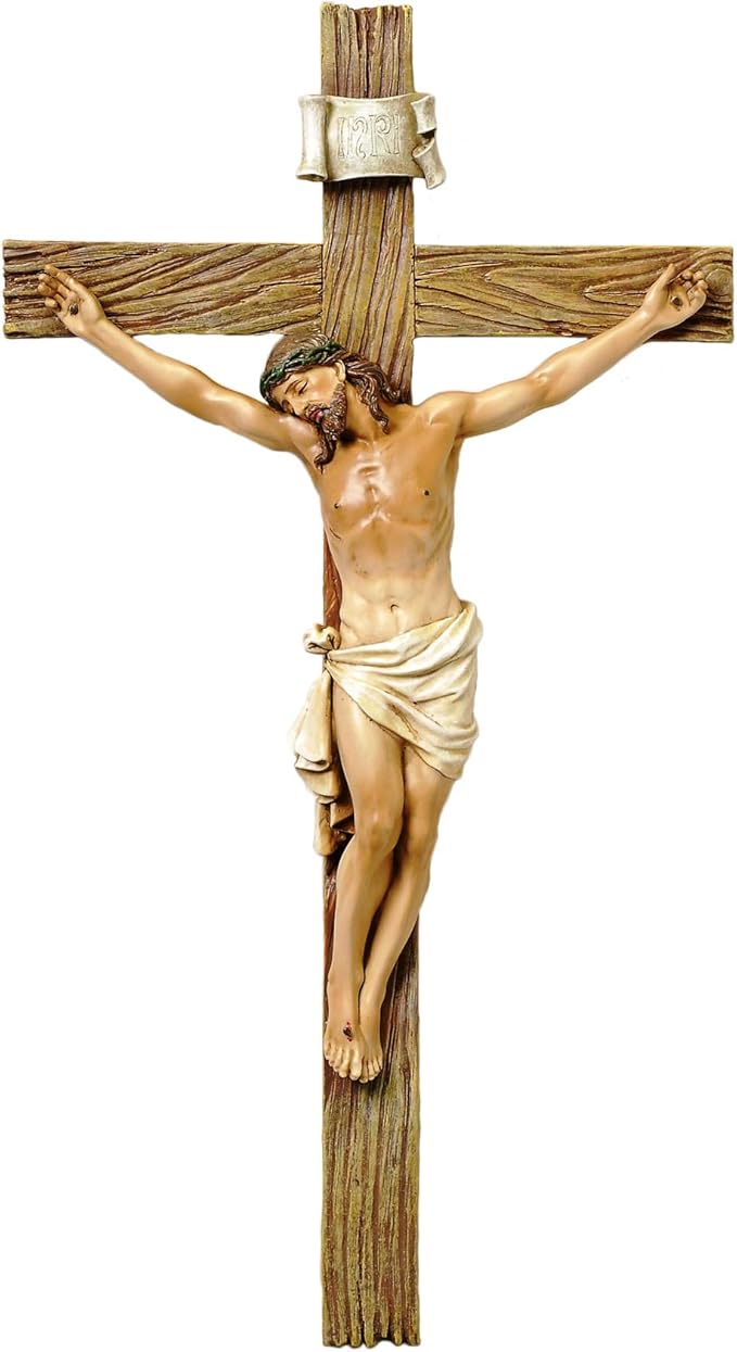 Joseph's Studio by Roman, Renaissance Collection, 13.75 Inch Crucifix, Jesus on the Cross, Religious Home Decor, Catholic Gift
