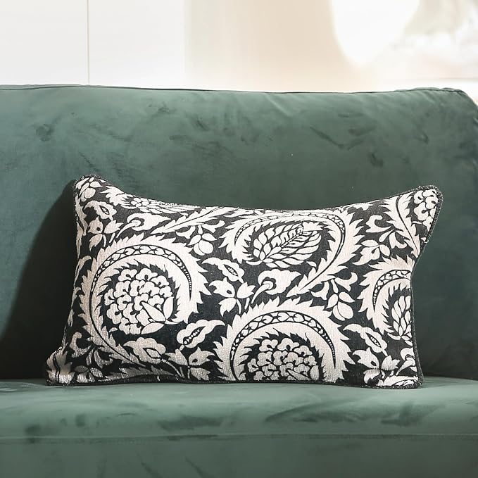 bilin gaier Designer Vintage Linen Throw Pillow Cover,20"x12"-Callalily D | Elegant Cottage Pillow Cover,Concealed Zipper Design,Sofas,Bedroom,Living Room,Lounge Chairs,All Season Home Decor