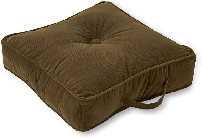 Greendale Home Fashions Omaha Corduroy 21" Square Floor Pillow with Carry Handle, Juniper