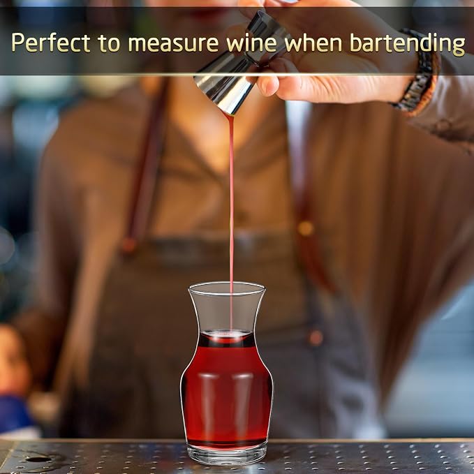 Remagr 42 Pack Single Serving Wine Carafe Glass Small Mini Carafe Individual Wine Refill Decanter for Dinner Parties Tastings Bars Restaurants (6.5 oz)