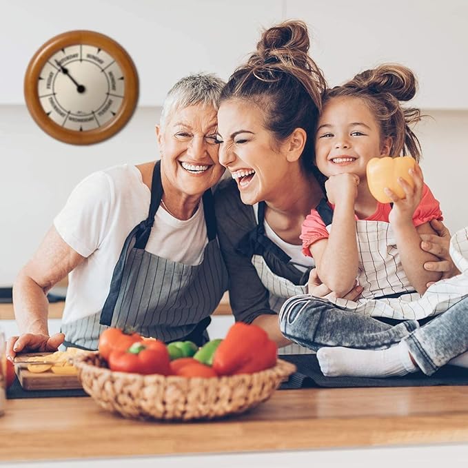 Classic Day of The Week Wall Clock - 10" Solid Pine Wood Frame, Ideal Retirement Gift for Men and Women, Day Clock for Seniors and Retirees
