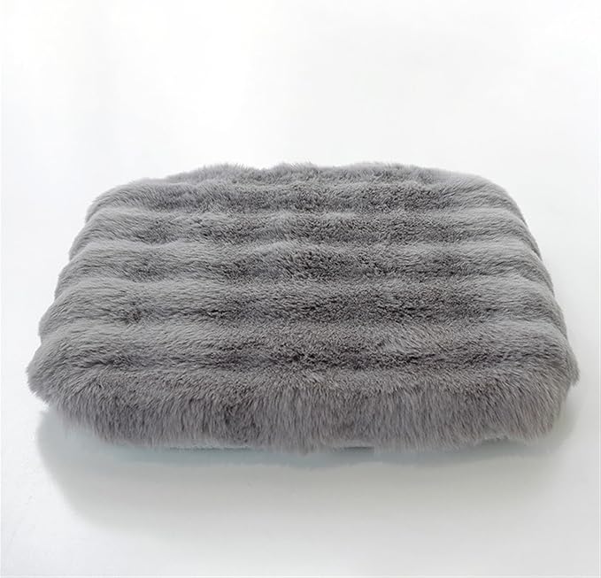 Lifup Square Chair Pads Memory Foam Seat Cushion Soft Cozy Plush Non Slip Thick Pad with Ties and Removable Cover for Dining Room, Office Dark Gray 18 x 18 Inch